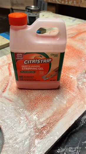 This is like unwrapping a present! After about 30 hrs of soaking, #citristrip removed at least 3 layers of paint and old varnish. Following this scrape up with acetone wipe down to get any residue and paint flecks that are left behind. I just wipe the acetone on with steel wool and shop rags.