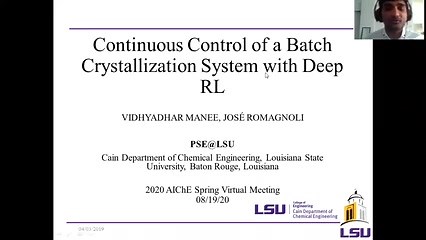 Continuous Control of a Batch Crystallization System with Deep Reinforcement Learning