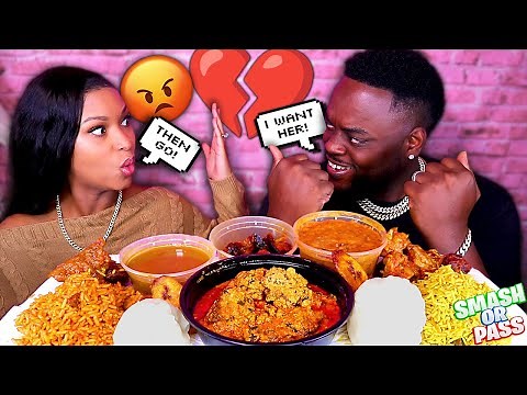 FUFU & EGUSI SOUP *SMASH OR PASS* AFRICAN FOOD MUKBANG | QUEEN BEAST & BEAST MODE
