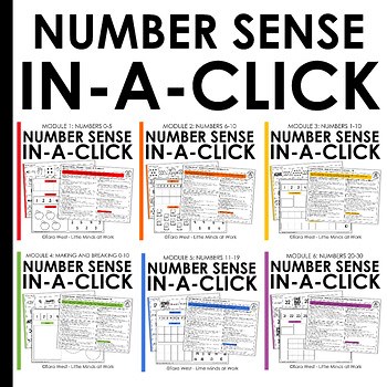 Number Sense In-a-Click Math Lessons | Subitizing, Numbers, Ten Frames, Counting