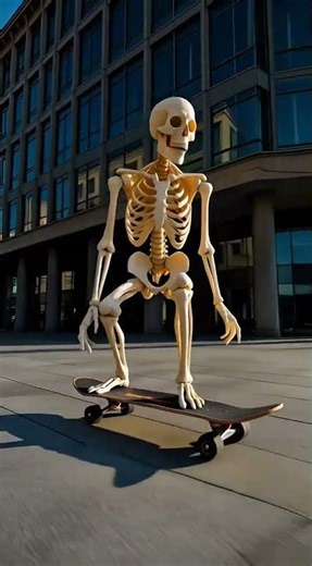 skeleton skateboarding