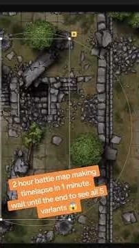 Forest Temple Ruins Timelapse #shorts #dnd5e #battlemaps