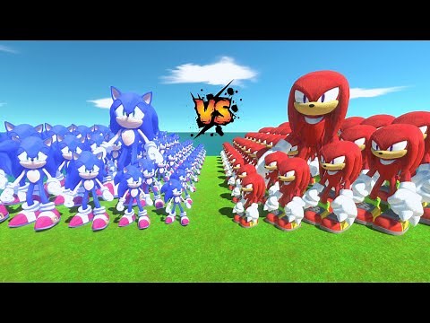 SONIC vs KNUCKLES Power Levels - Animal Revolt Battle Simulator