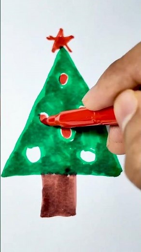 How to Draw a Christmas Tree 🎄 | Easy Drawing for Beginners