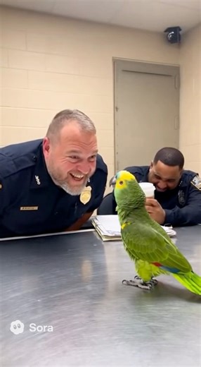 THE PARROT WHO ROASTED THE COPS 🦜 #funnyreels #fyp #police #parrot #funny #positivevibes #cops #viral | Parrot Cops
