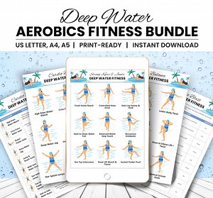 Water Workout Exercises for Adults | Low Impact Aquatic Fitness | Deep Water Aerobics Routine PDF | Digital Download PDF - Etsy UK