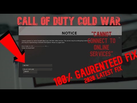 (PC) HOW TO FIX "CANNOT CONNECT TO ONLINE SERVICES" 100% FIX | BLACK OPS COLD WAR