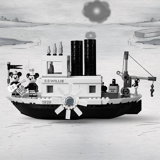 1.7K reactions · 239 shares | All aboard the NEW exclusive Steamboat Willie to celebrate Mickey Mouse's birthday! | LEGO | Facebook