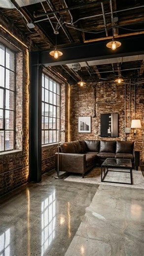 From Raw Concrete to Luxury Industrial Loft Living Room | Full Transformation 💖✨