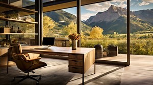 Virtual Home Office Background for Presentations and Work From Home Online Zoom Meetings Inspired by Retreats in Beautiful Scenic Mountains - Etsy