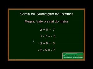 Matemática Zero - Aula 5 - Operações com Inteiros