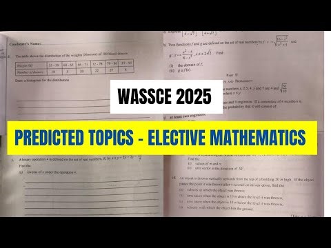 WASSCE Elective Mathematics Topics to Drop in WAEC Exams