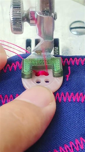 Sewing button using a Janome sewing machine.. #sewingbutton