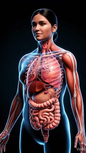 Male to Female Anatomy Transformation in 3D | Human Body Animation #ytshorts shorts #anatomy