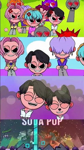 FNF Soda Pop Sprunki but PUPPIES vs Saja boys 6 – KPop Demon Hunters #sodapop