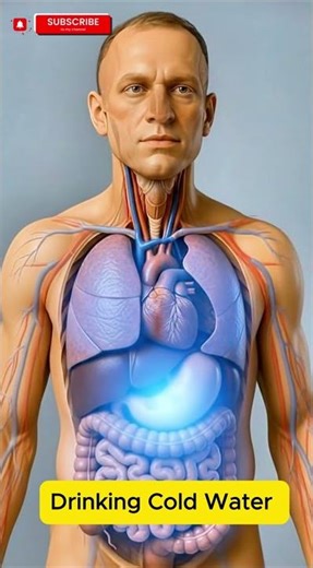 Drinking Cold Water 😳 | Inside Body Reaction Animation #shorts