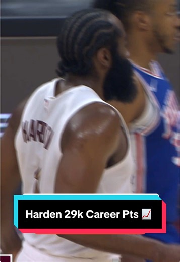 James Harden becomes the 9th player in NBA History to reach 29,000 career points 📈 🏀 Harden is the only player in NBA history with 29,000 points and 3,000 3PM 🏀 Harden joins LeBron James as the only players in NBA History to total 29,000 points and 8,000 assists #NBA #basketball #JamesHarden #ClevelandCavaliers
