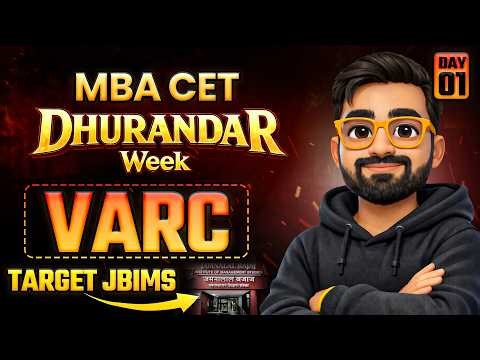 MBA CET 2026 | ATAL MOCK Slot 2 | Day 01 VARC | Target JBIMS | Fact - Inference - Judgment | Grammar