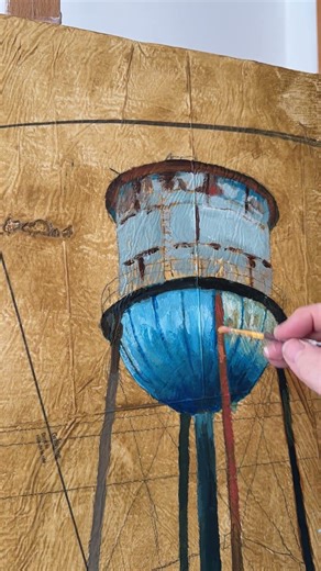 Process painting of a water tower part 1