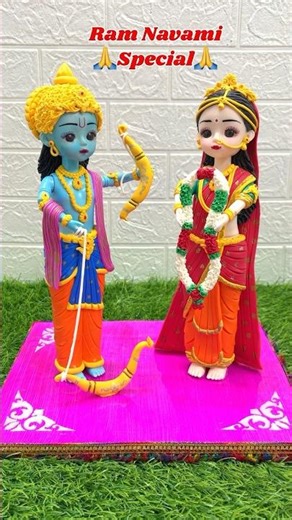 RamNavami Special 🎉🙏Sita Swayamvar🙏🌺🥥Lord Sri Ram Making With Clay🙏🙏#clayart #shorts #sriram