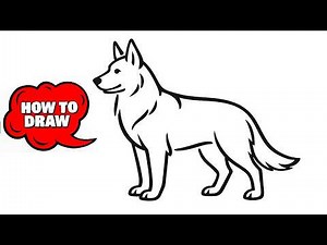 How to Draw a German Shepherd Easy | Step-by-Step Dog Drawing for Beginners