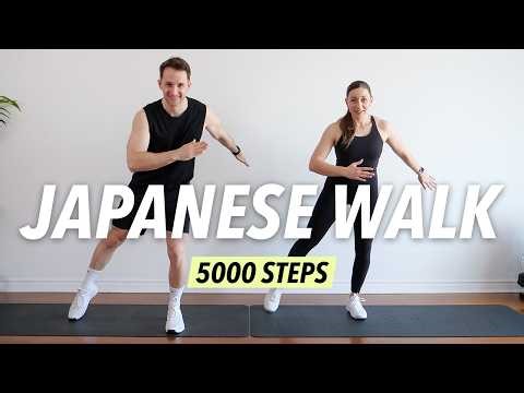 Japanese Walking Workout | 5000 Steps Workout at Home (Knee friendly)