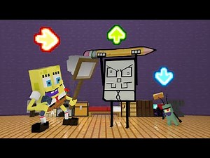 FNF Character Test | Gameplay VS Minecraft Animation | SpongeBob