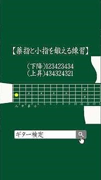 【ギターレッスン】薬指と小指を強化するクロマチック練習 #ギター #ギター初心者 #ギターレッスン #ギター練習 #musiceducation #Learnmusic