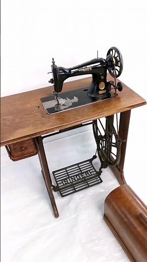 A Beautiful Singer 15k Roller Foot Treadle Sewing Machine Video View