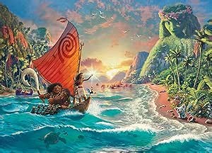 Ceaco - Thomas Kinkade Disney Dreams - Moana - 1000 Piece Jigsaw Puzzle