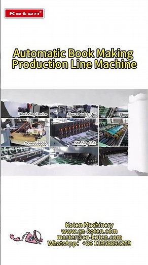 Automatic Book Making Production Line Machine