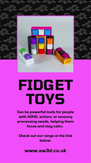 Dive into one of our faves: the keyboard clicker fidget! As neurodivergent folks, we know the need for that perfect tactile and auditory input. Our unique fidgets are 3D printed in customizable colours, featuring genuine Kailh White switches for that satisfying clicky-clack sound. It’s the ideal tool for focus, calming thoughts, or happy stimming. Ready to design your perfect clicky companion? Hit the link in our bio to snag yours! #SensoryJoy #XW3D #FidgetFocusFun #NeurodivergentPower #FidgetTo