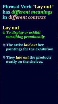 7 Meanings of "Lay out" You Must Know 🔥 #LearnEnglish #ESL #EnglishVocabulary #PhrasalVerbs