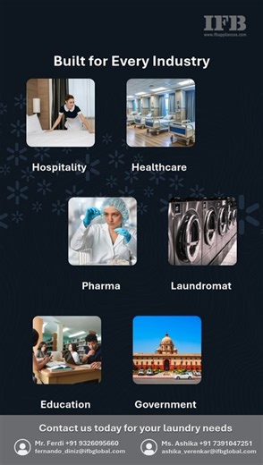 In Goa 24x7 on Instagram: "IFB Commercial Laundry solutions built for speed, hygiene, and performance.Reliability that keeps your business running. From wash to workflow, IFB Commercial delivers every day.. #IFBCommercial #CommercialLaundry #IndustrialLaundry #LaundrySolutions #HospitalityLaundry #HealthcareLaundry #LaundromatSolutions #PharmaLaundry #B2BIndia #EngineeredForBusiness"