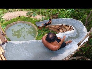 Primitive Skill Builder: Build Swimming Pool With Water Slide (part 4)