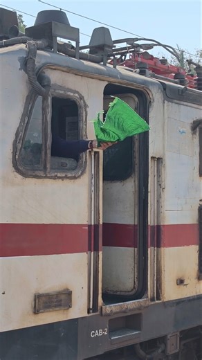Assistant loco pilot waving green flag #shorts #shortsvideo