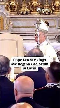 Pope Leo XIV Sings Ave Regina Caelorum in Latin Gregorian Chant | Solemnity of Assumption of Mary