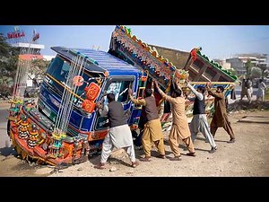 Unbelievable Brake Failure — Pakistani Truck Slides Into Giant Sewer Drain on Highway | Front Axle