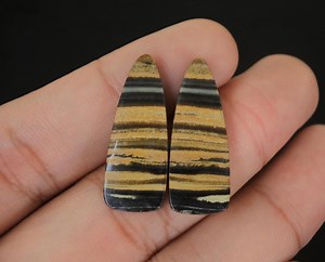 Java Stripe Jasper Cabochon: Landscape Jasper Pair - Etsy