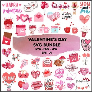 Valentine's Day Svg Bundle: Retro Valentine Design for Shirt, Cricut Sublimation, Digital File(instant Download) - Etsy