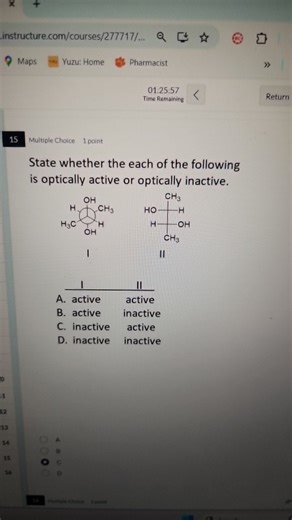 State whether each of the following is optically active or opti... | Filo