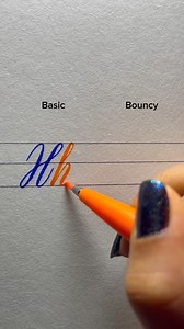 96K views · 419 reactions | “Hh” Basic & Bouncy Calligraphy . . . . ....
