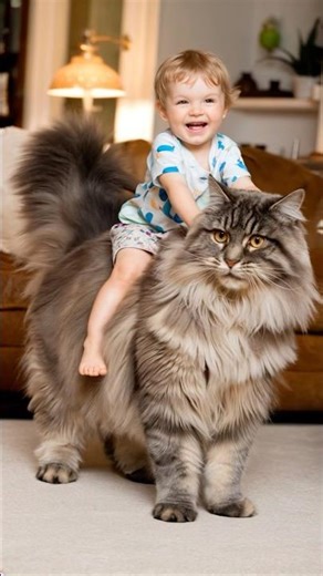 Looks how massive this cat😱😱 #bigcatswildlife #giantanimal #giantcat #giantpet #cute #cat #gentle