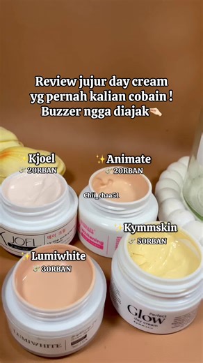 Honest Review of Day Cream: Animate, Kjoel, Lumiwhite, Kymmskin