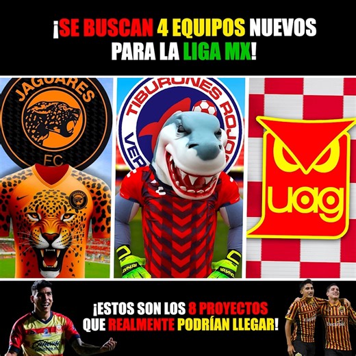 803K views · 10K reactions | ¡SE BUSCAN 4 EQUIPOS NUEVOS para la Liga MX! ¡Estos son los 8 PROYECTOS que REALMENTE podrían llegar!朗 #futbol #LigaMX #NuevosEquipos | La Gambeta México | Facebook