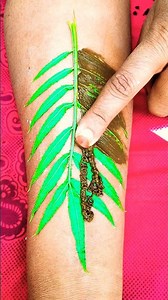 🌿easy and simple mehendi design with leaves 🌿 unique design #shorts#viral#mehndi#trending#henna#art