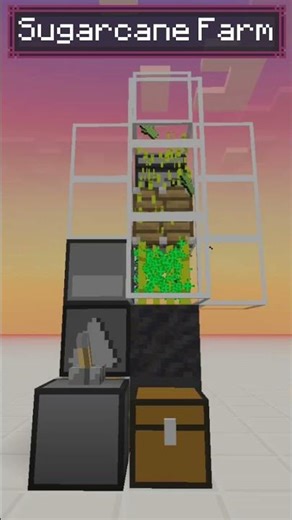 ➤Easy Minecraft Bedrock Sugarcane Farm!