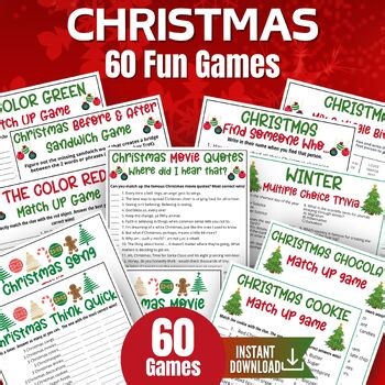 Christmas Trivia Game Bundle, Holiday Xmas Trivia Quiz for Kids, teens, teachers