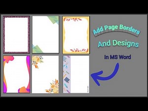 How to Make Different Page Border in Microsoft Office Word Tutorial - How to Make Custom Page Border