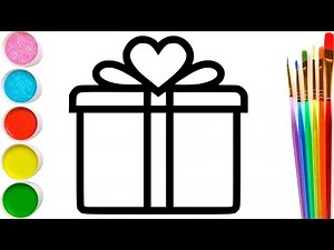 How to Draw a Gift 🎁 | Tutorial for Kids